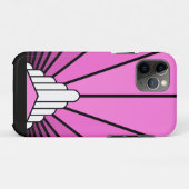 Coques Case-Mate iPhone Soleil Art déco rose (Dos (Horizontal))