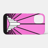 Coques Case-Mate iPhone Soleil Art déco rose (Verso (horizontal))
