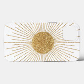 Coques Case-Mate iPhone Soleil brillant or blanc moderne (Verso (horizontal))