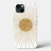 Coques Case-Mate iPhone Soleil brillant or blanc moderne (Verso)