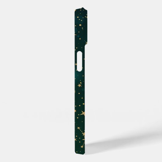 Coques Case-Mate iPhone Soleil Céleste Et Fleurs Lune Étoiles Vert (Verso / Droite)