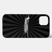 Coques Case-Mate iPhone Soleil d'éclatement volant de la silhouette de Ces (Verso (horizontal))