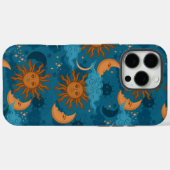Coques Case-Mate iPhone Soleil Et Lune Sur Bleu (Verso (horizontal))