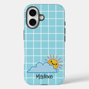 Coques iPhone 16 Soleil Et Nuages Personnalisés
