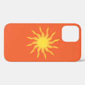 Coques Case-Mate iPhone Soleil flamboyant funky jaune et orange (Verso (horizontal))