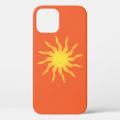 Coques Case-Mate iPhone Soleil flamboyant funky jaune et orange (Verso)