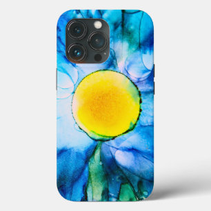 Case-Mate iPhone Case Soleil Jaune dans Ciel Bleu Alcool Encre OtterBox