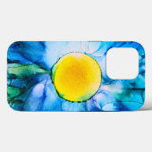 Coques Case-Mate iPhone Soleil Jaune dans Ciel Bleu Alcool Encre OtterBox  (Verso (horizontal))