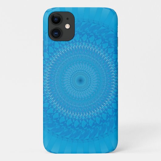 Coques Case-Mate iPhone Soleil Mandala bleu clair (Dos)