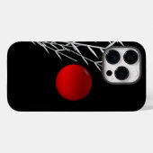 Coques Case-Mate iPhone Soleil rouge noir blanc zen (Verso (horizontal))