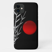 Coques Case-Mate iPhone Soleil rouge noir blanc zen (Dos)