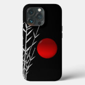 Coques Case-Mate iPhone Soleil rouge noir blanc zen (Verso)