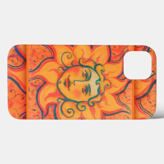 Coques Case-Mate iPhone Soleil souriant, Art Imaginaire Fairytale, Jaune o (Verso (horizontal))