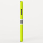 Coques Case-Mate iPhone Solide Chartreuse Ribbon gris moderne Nom élégant (Dos/Droite)