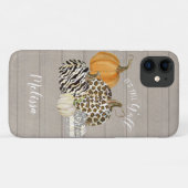 Coques Case-Mate iPhone Son automne Y'all Leopard Zebra Citrouilles w Grey (Dos (Horizontal))