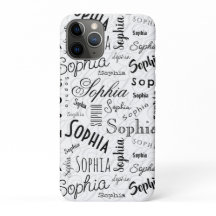 Sophia Typographie Noir Blanc