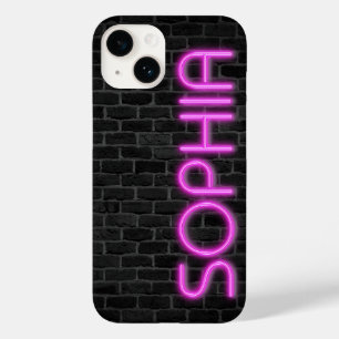 Coque Pour iPhone 14 SOPHIE En Lumière Néon ROSE