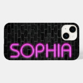 Coques Case-Mate iPhone SOPHIE En Lumière Néon ROSE (Verso (horizontal))