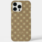 Coques Case-Mate iPhone Sophisticated Beige Gray Dots Custom Name Initials (Verso)