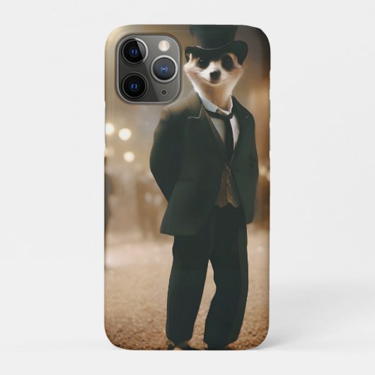 Coques Case-Mate iPhone Sophisticates : Meerkat’s Black Cravate Event (Dos)