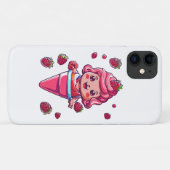 Coques Case-Mate iPhone Sorbet framboise Kawaii (Dos (Horizontal))