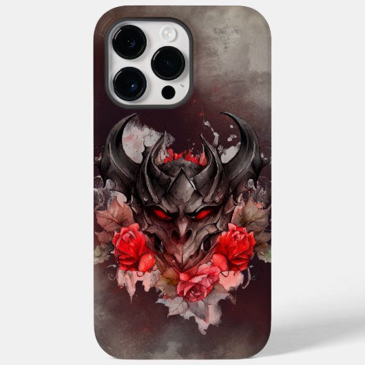 Coques Case-Mate iPhone sorcellerie | Bête de démon fumé aux yeux rouges a (Verso)