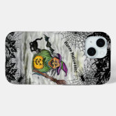 Coques Case-Mate iPhone Sorcière, Chat, Chauve-souris et Citrouille, Bonne (Verso (horizontal))