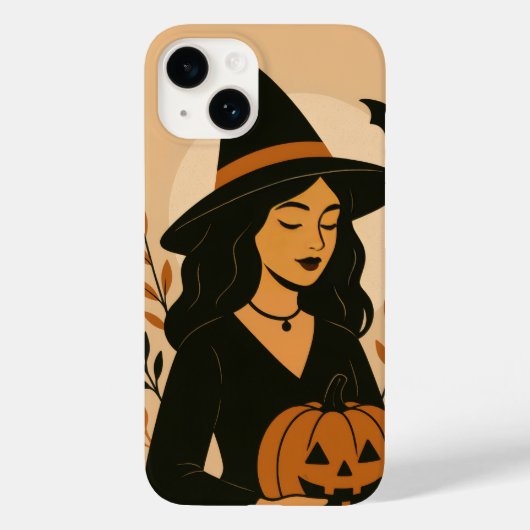 Coques Case-Mate iPhone Sorcière d'automne avec Citrouille | Halloween vin (Verso)