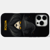 Coques Case-Mate iPhone Sorcière en colère noire (Verso (horizontal))