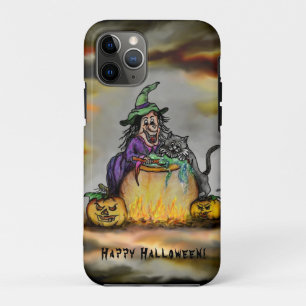 Case-Mate iPhone Case Sorcière et chat noir, Happy Halloween !