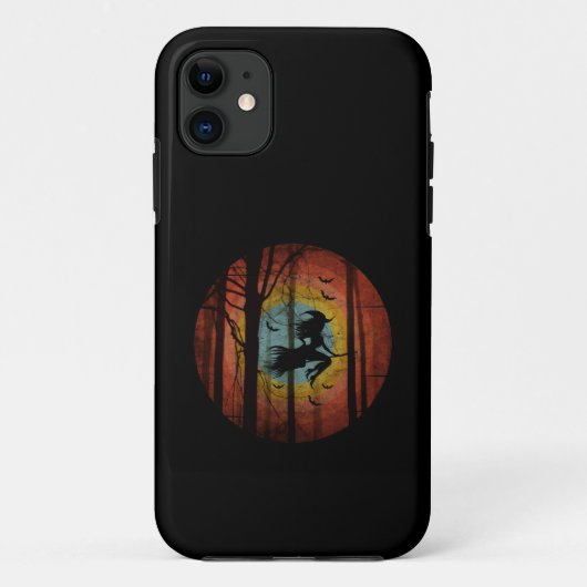 COQUES Case-Mate iPhone SORCIÈRE SUR UN BALAI DANS LA FORÊT BOISÉE (Dos)