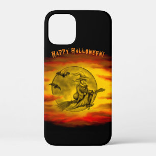 Case-Mate iPhone Case Sorcière volante avec chat noir, nuit halloween