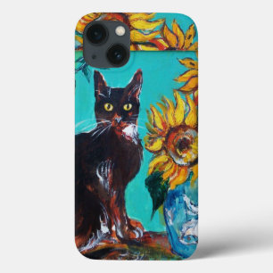 Case-Mate iPhone CASE SOUCHES AVEC CHAT NOIR EN TURQUOISE BLEUE