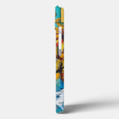 COQUES Case-Mate iPhone SOUCHES AVEC CHAT NOIR EN TURQUOISE BLEUE (Verso / Gauche)