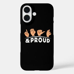Coques iPhone 16 Sourds Et Fiers Art De Signe D'orthographe Manuell