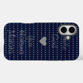 Coques Case-Mate iPhone Souriez, Dieu vous aime" (Deep Blue & Beige Editio (Verso (horizontal))