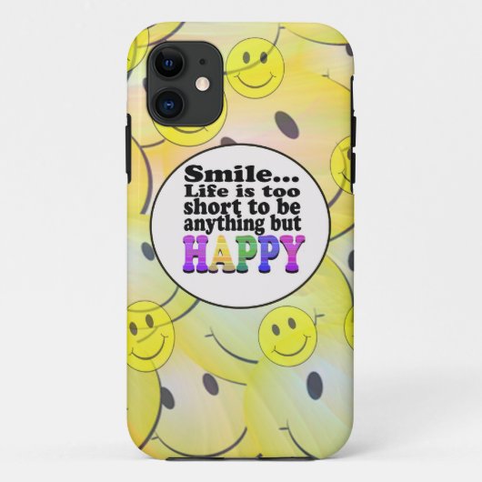Coques Case-Mate iPhone Souriez et soyez heureux (Dos)