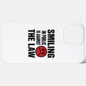 Coques Case-Mate iPhone Sourire en public est contre la loi (Verso (horizontal))