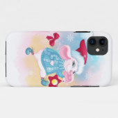 Coques Case-Mate iPhone Souris blanche Noël mignonne (Dos (Horizontal))