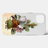 Coques Case-Mate iPhone souris de Noël festive  (Verso (horizontal))