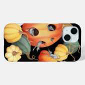 Coques Case-Mate iPhone Souris et Citrouille d'automne amusant (Verso (horizontal))