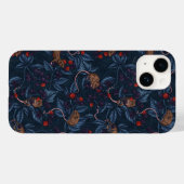 Coques Case-Mate iPhone Souris et mûres sur la marine (Verso (horizontal))