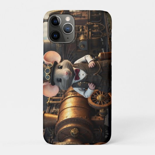 Coques Case-Mate iPhone Souris et train Steampunk (Dos)