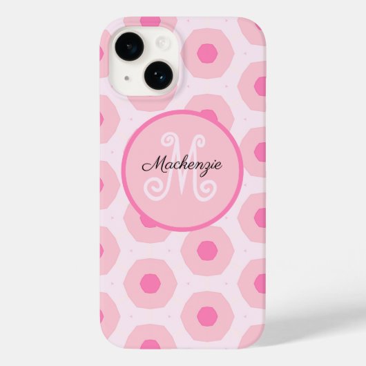 Coques Case-Mate iPhone Souris géométrique Monogramme moderne avec points (Verso)