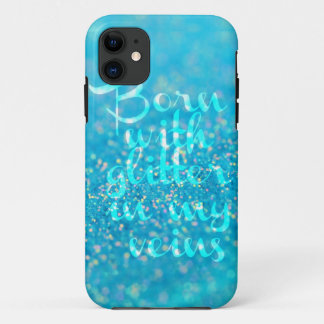 Coque iPhone 11 Soutenu avec des parties scintillantes dans mon