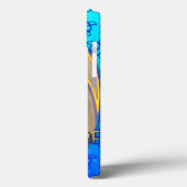 Coques Case-Mate iPhone Soutenu pour surfer Tiki bleu (Verso / Gauche)