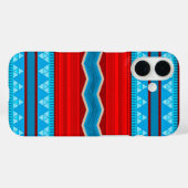 Coques Case-Mate iPhone Southwest River Canyon Geometric Red Turquoise (Verso (horizontal))