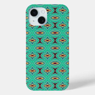 Coque Pour iPhone 15 Southwestern Tropical Boho Chic Geode Art Motif