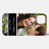 Coques Case-Mate iPhone Souvenir de photo de mariage (Verso (horizontal))