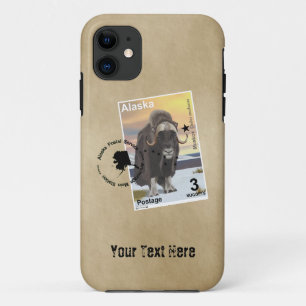 Coques Pour iPhone Souvenir de Timbre Postage Muskox de l'Alaska